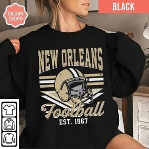 New Orleans 1967 Football Style Sweatshirt, New Orleans Football Sweater